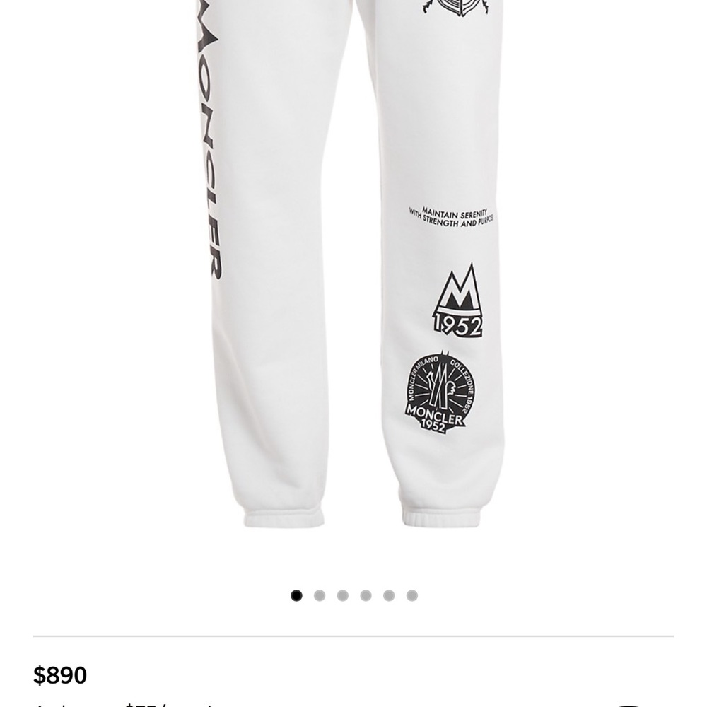 Moncler printed cotton sweatpants